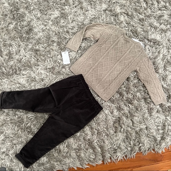 Miniclasix Boys' Cable Knit Sweater & Corduroy Pants Set - Baby - Picture 9 of 9